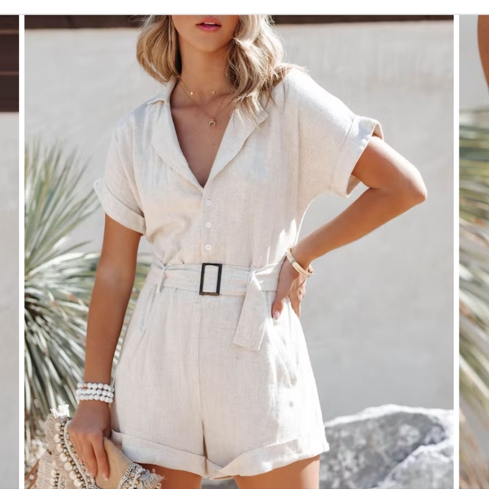 NWT Vici Khaki Romper